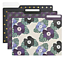Office Depot® Brand Fashion Paper File Folders, Letter Size, Assorted Colors, Pack Of 6 Folders