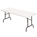 Realspace® Molded Plastic Top Folding Table, 29"H x 96"W x 30"D, Gray Granite 1 thumbnail image