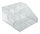 Azar Displays 3-Tier 9-Compartment Counter Display Organizer, 7"H x 12"W x 11-3/4"D, Clear 1 thumbnail image