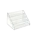 Azar Displays 4-Tier Counter Step Display, 8”H x 12”W x 8”D, Clear