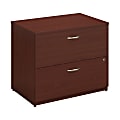 Bush Business Furniture Components 35-2/3"W x 23-3/10"D Lateral 2-Drawer File Cabinet, Mahogany/Mahogany, Standard Delivery