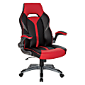 Office Star™ Orion Ergonomic Faux Leather Computer Gaming Chair, Black/Red