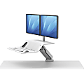 Fellowes® Lotus™ RT Sit-Stand Workstation, Dual Monitor, White