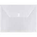 JAM Paper® Plastic Booklet Envelopes, Letter-Size, 9 3/4" x 13", Hook & Loop Closure, Clear, Pack Of 12 1 thumbnail image
