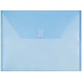 JAM Paper® Plastic Booklet Envelopes , Letter-Size, 9 3/4" x 13", Hook & Loop Closure, Blue, Pack Of 12 1 thumbnail image