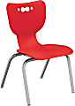 MooreCo Hierarchy Armless Chair, 14" Seat Height, Red