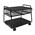 Safco® Onyx™ Under-Desk Machine Stand, 17 1/2"H x 21"W x 16"D, Black 1 thumbnail image