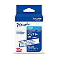 Brother P-touch TZe233, Laminated, 1/2" x 26.2 ft (12mm x 8m), Blue on White Label Tape 1 thumbnail image