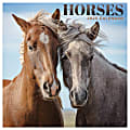 2025 TF Publishing Monthly Mini Wall Calendar, 7” x 7”, Horses, January 2025 to December 2025.