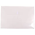 JAM Paper® Plastic Booklet Envelopes, 12" x 18", Hook & Loop Closure, Clear, Pack Of 12 1 thumbnail image