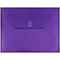 JAM Paper® Plastic Booklet Envelopes, Letter-Size, 9 3/4" x 13", Hook & Loop Closure, Dark Purple, Pack Of 12 1 thumbnail image