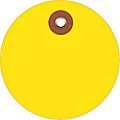 Office Depot® Brand Plastic Circle Tags, 3", Yellow, Pack Of 100