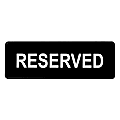 Alpine Reserved Signs, 3" x 9", Black, Pack Of 15 Signs