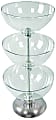 Azar Displays 3-Tier Bowl Display, 26-1/2"H x 12"W x 12"D, Clear