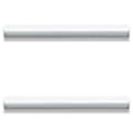 Lorell® Modern Laminate Drawer Pulls, 1-1/8"H x 5-7/8"W x 5/8"D, Silver, Pack Of 2 Pulls