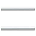 Lorell® Modern Laminate Drawer Pulls, 4 1/2", Silver, Pack Of 2