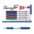 BIC Intensity Low Odor Dry Erase Markers, Fine Bullet Tip, Assorted Colors, Pack of 4