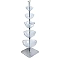Azar Displays 5-Tier Bowl Display, Cascading, 60"H x 17"W x 17"D, Clear 1 thumbnail image