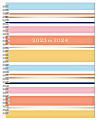 2023-2024 Office Depot® Brand Fashion Weekly/Monthly Academic Planner, 8-1/2" x 11", Stripes, July 2023 to June 2024, NW8511PPS