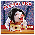2025 TF Publishing Monthly Mini Wall Calendar, 7” x 7”, Playful Pigs, January 2025 To December 2025