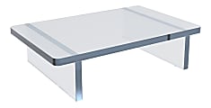 Azar Displays Deluxe Acrylic Monitor Riser Display, 3”H x 11-3/4”W x 7-3/4”D, Clear 1 thumbnail image
