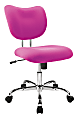 Brenton Studio® Jancy Mesh Low-Back Fabric Task Chair, Pink/Chrome