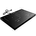 MegaChef Portable Dual Induction Cooktop, Black 1 thumbnail image
