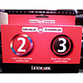 Lexmark™ 2/3 Black And Tri-Color Ink Cartridges, Pack Of 2, 18C1737