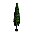 Nearly Natural 6’ UV Resistant Artificial Boxwood Topiary Cone Tree, 72”H x 15”W x 15”D, Black/Green 1 thumbnail image
