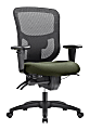 WorkPro® 9500XL Series Big & Tall Ergonomic Mesh/Premium Fabric Mid-Back Chair, Black/Olive, BIFMA Compliant