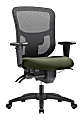 WorkPro® 9500XL Series Big & Tall Ergonomic Mesh/Premium Fabric Mid-Back Chair, Black/Olive, BIFMA Compliant 1 thumbnail image
