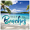 2025 TF Publishing Monthly Mini Wall Calendar, 7” x 7”, Tropical Beaches, January 2025 To December 2025