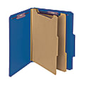 Smead® Pressboard Classification Folders With SafeSHIELD® Coated Fasteners, Letter Size, 100% Recycled, Dark Blue, Box Of 10 1 thumbnail image