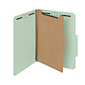 Smead® Pressboard Classification Folders, 1 Divider, Letter Size, 100% Recycled, Gray/Green, Box Of 10 1 thumbnail image