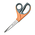 SKILCRAFT® Bent Stainless Steel Shears, 8 3/10", Black/orange