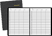AT-A-GLANCE® 4-Person Group Undated Daily Appointment Book, 8 1/2" x 11", 30% Recycled, Black (8031005)