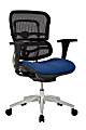 WorkPro® 12000 Series Ergonomic Mesh/Premium Fabric Mid-Back Chair, Black/Royal, BIFMA Compliant 1 thumbnail image