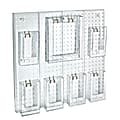 Azar Displays 7-Pocket Acrylic Multi-Tier Pegboard Wall Brochure Holder, 24"H x 24"W x 7/8"D, Clear 1 thumbnail image