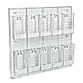 Azar Displays 10-Pocket Acrylic Tri-Fold Pegboard Wall Brochure Holder, 24"H x 24"W x 7/8"D, Clear 1 thumbnail image