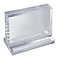 Azar Displays Imperial Acrylic Block Sign Holder, 5"H x 7" x 1-1/2"D, Clear 1 thumbnail image