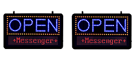 Alpine Industries LED Programmable Message Board Open Signs, 22-1/16”H x 13”W x 1-5/8”D, Black, Pack Of 2 Signs 1 thumbnail image