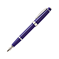 Cross® Bailey Light Fountain Pen, Fine Point, Blue Barrel, Black Ink