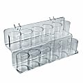 Azar Displays 2-Tier 12-Cup Acrylic Holder For Pegboards/Slatwalls, 6"H x 13-3/4"W x 6"D, Clear