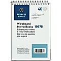 Business Source Wirebound Memo Books - 40 Sheet(s) - Wire Bound - 4" x 6" Sheet Size - White - White Sheet(s) - 1 Dozen 1 thumbnail image