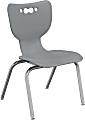MooreCo Hierarchy Armless Chair, 16" Seat Height, Gray