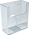 Azar Displays Desktop/Wall-Mount File Holders, 9-1/2"H x 8-7/8"W x 4-1/4"D, Clear, Pack Of 4 Holders