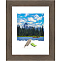 Amanti Art Rectangular Narrow Wood Picture Frame, 14” x 17" With Mat, Hardwood Mocha 1 thumbnail image