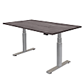 Fellowes® Cambio Height-Adjustable Desk, 48"W x 24", Gray Ash