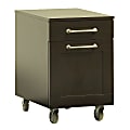 Christopher Lowell Town Collection Rolling Pedestal, 23 5/8"H x 15 1/2"W x 22 3/8"D, Dark Alder 1 thumbnail image