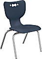 MooreCo Hierarchy Armless Chair, 16" Seat Height, Navy